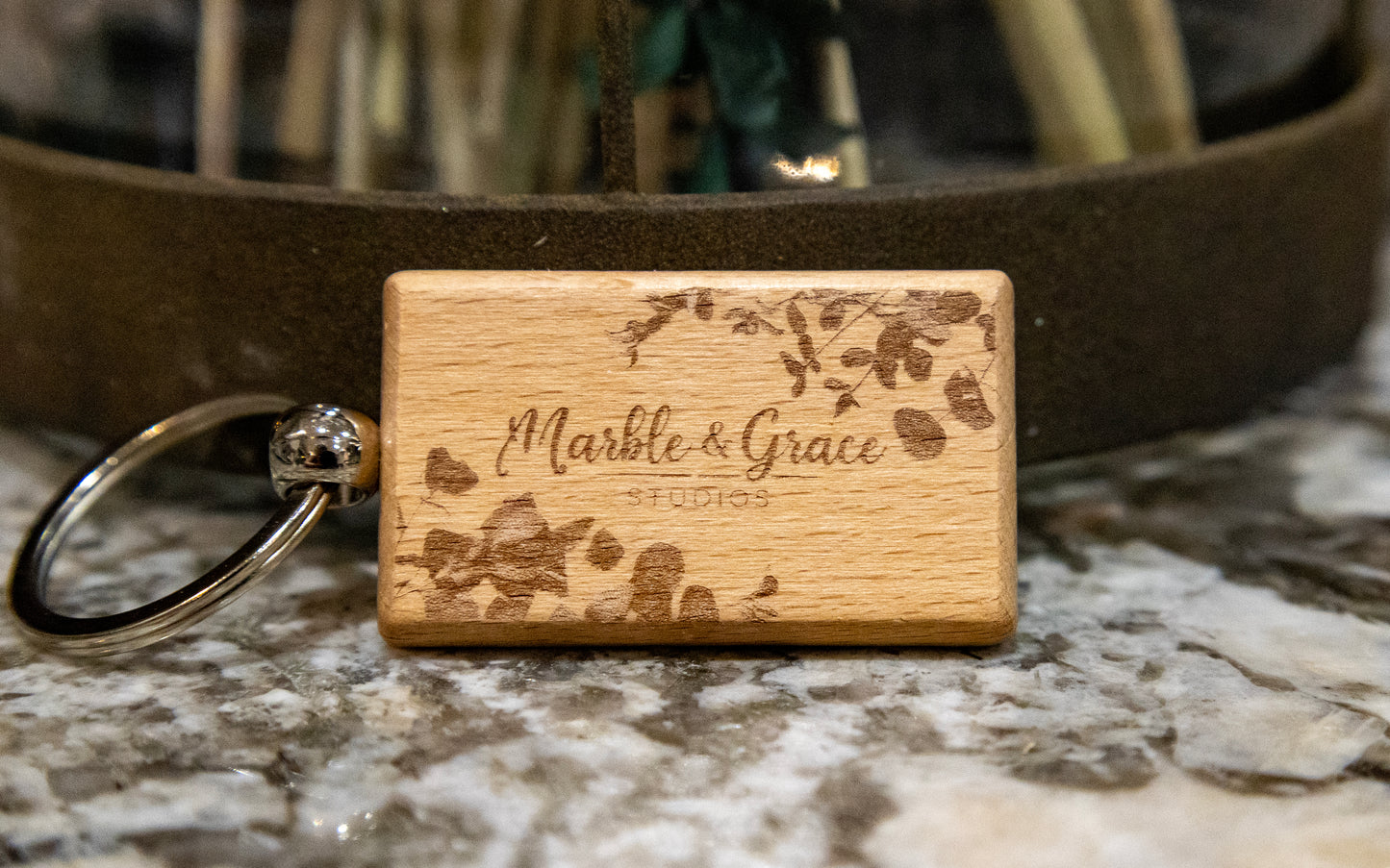 Custom Engraved Wooden Keychain