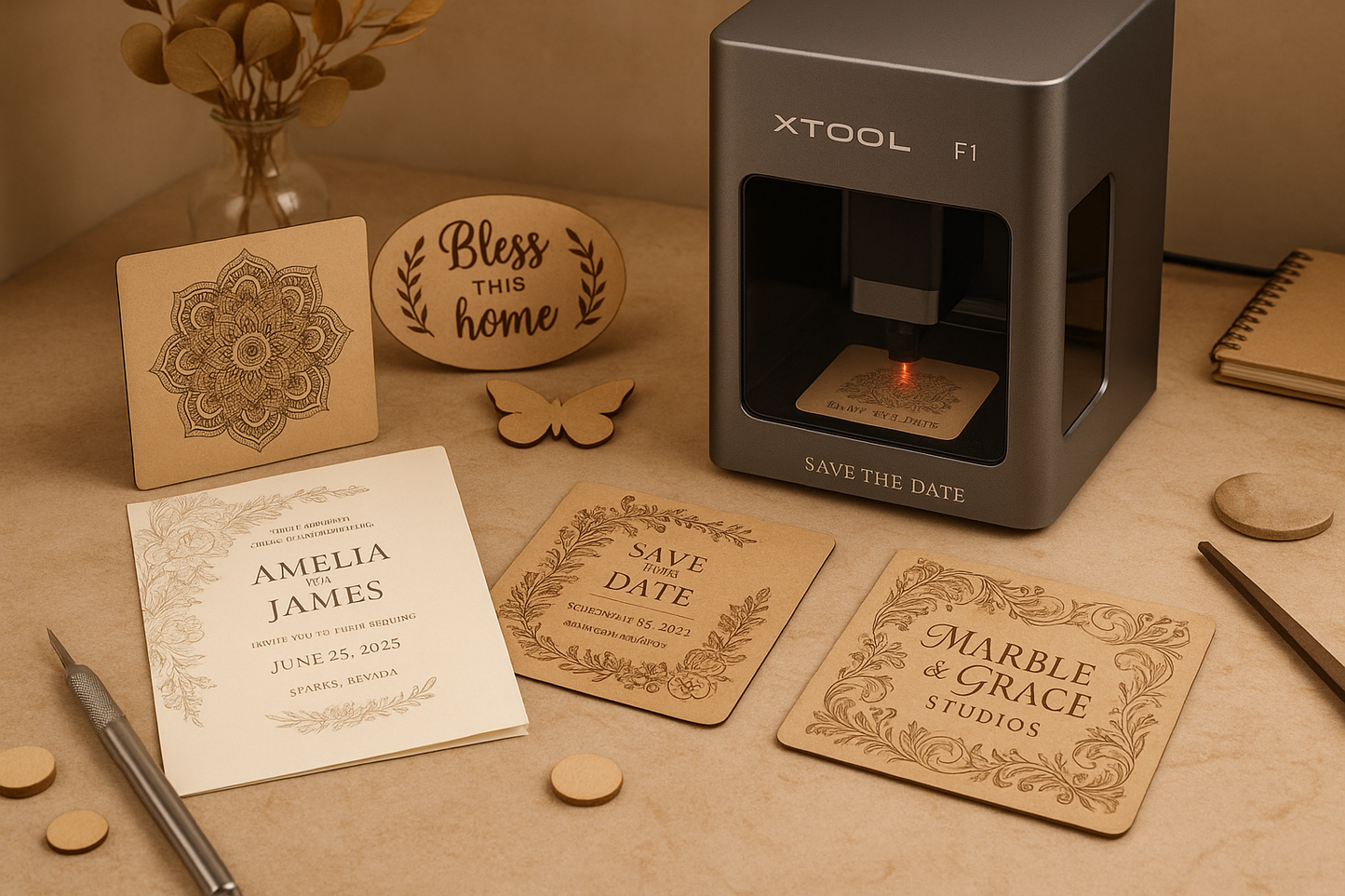 Personalized Engraving on Paper, MDF & More