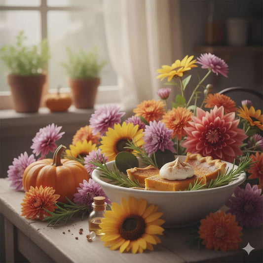 Peaceful Harvest Flower Candle